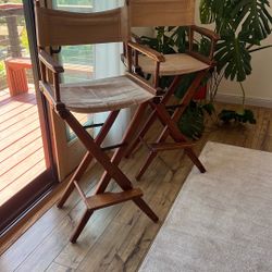 High Top Wooden Directors Chairs