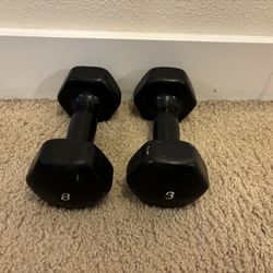 8lb Dumbbell Weights (pair)