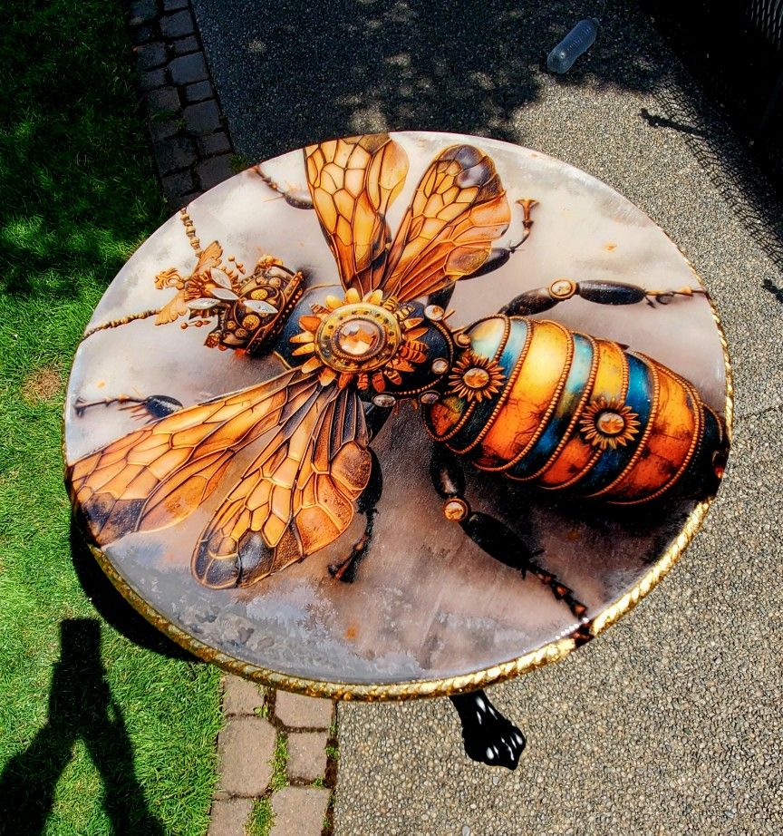 Side Table, Entry Table, Decorative, Art