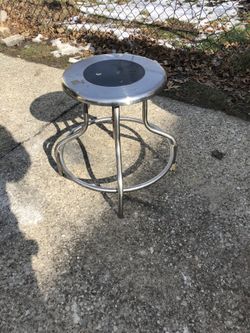 Old Metal industrial swivel stool