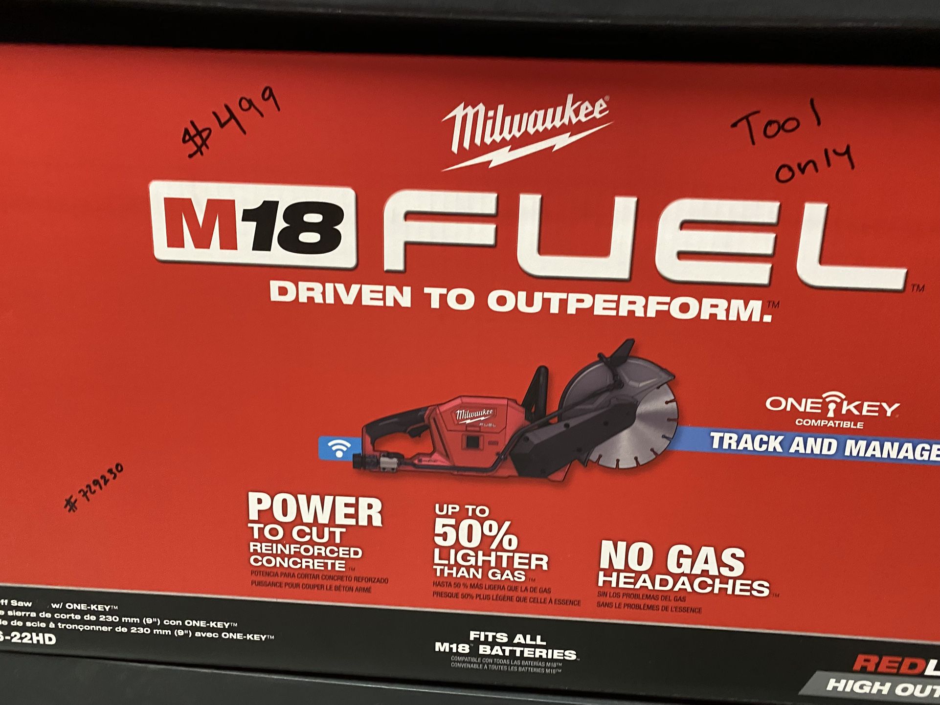 Milwaukee M18 Fuel 9” Cut Off Saw