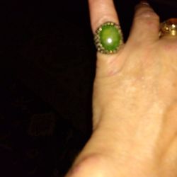 Gold  Jade Ring