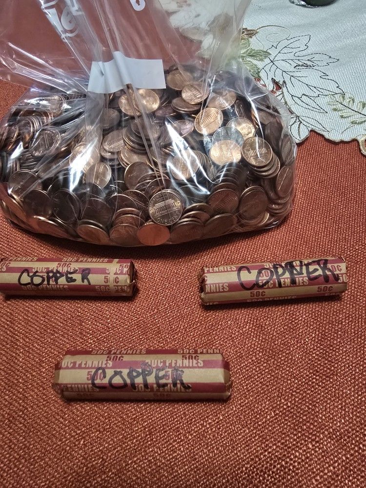 Rolled Copper Pennies 