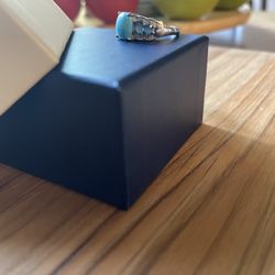 Blue Stone And Gem Ring