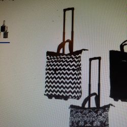 Fashionista Rolling Carry-On Tote, NEW