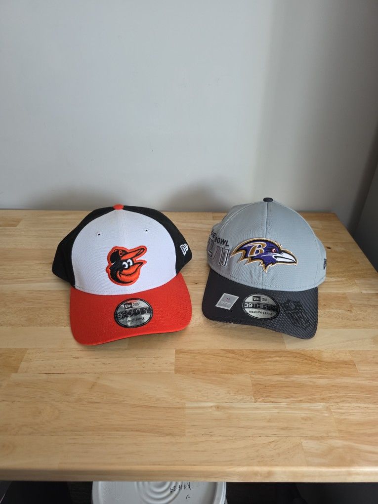 Baltimore Orioles &Ravens Hats (NEW ERA)