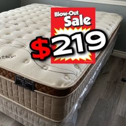 Queen Size Organic Cloud Comfort Europillowtop Mattress 