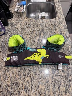 Speedo Kids Swim Vest Floaties Life Jacket 30–50 lbs US Coast Guard Approved Dinosaur