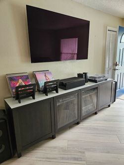 TV Stand / Media Console glass top & cooling fan