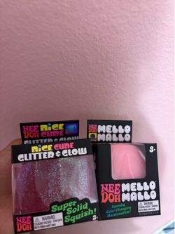 Nee doh squishy Mello Mallo and Glitter Nice Cube Pink