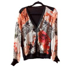 Roberto cavalli floral silk cardigan  size 42/ US: 10
