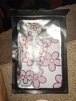 Pink flower ID badge