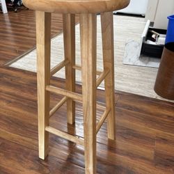Two Wooden Barstools
