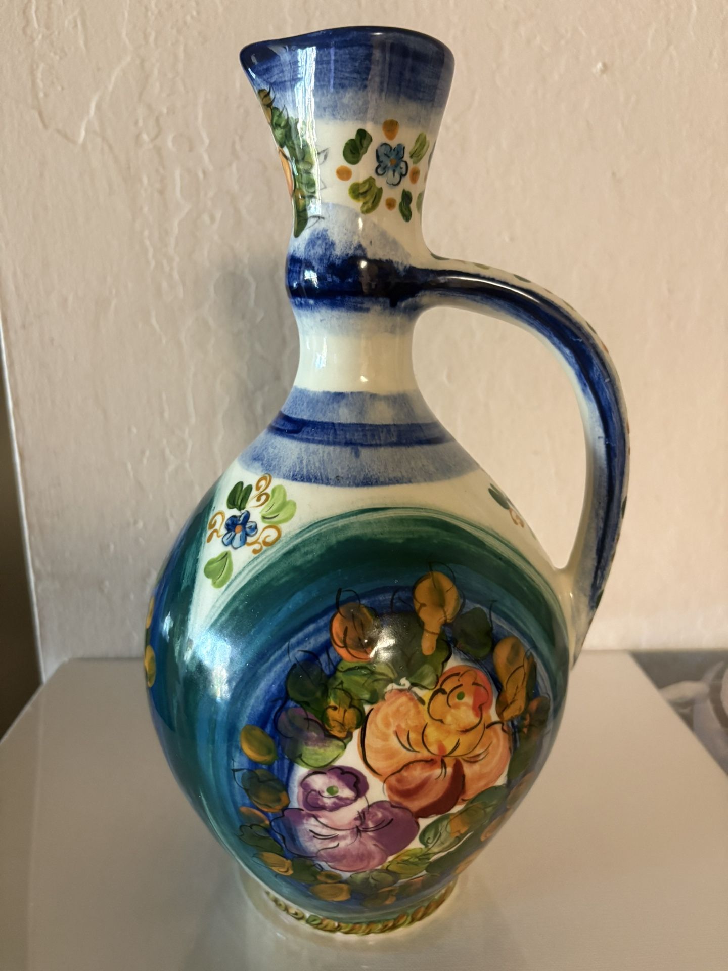 Hand Painted Ceramic Pitcher 