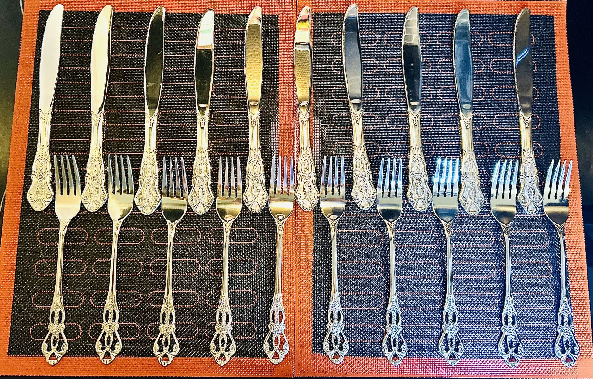 💫Retro Royal Silver Veil — 20-Piece Flatware Set  🍴