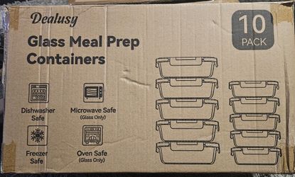 Dealusy 10-Pack Glass Food Storage