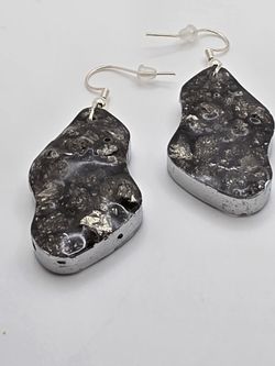 Pyrite Fishhook Earrings 