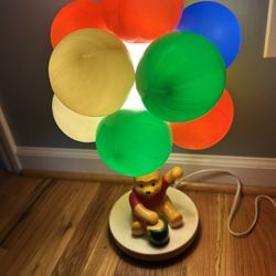 Vintage Winnie The Pooh Lamp With Balloons