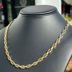 Jewelry 14k solid yellow gold interlocking Kingsley Gucci link chain necklace 20.75” 5.60mm