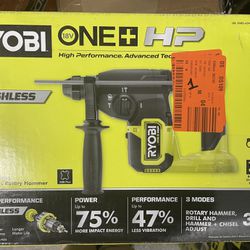 Ryobi ONE+ HP 18V Brushless Cordless 1 in. SDS-Plus Rotary Hammer Drill (Tool Only)