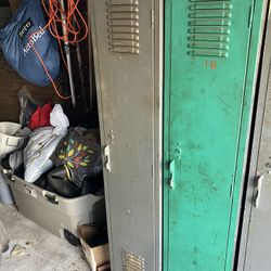 2 Metal School Work Business Storage Locker