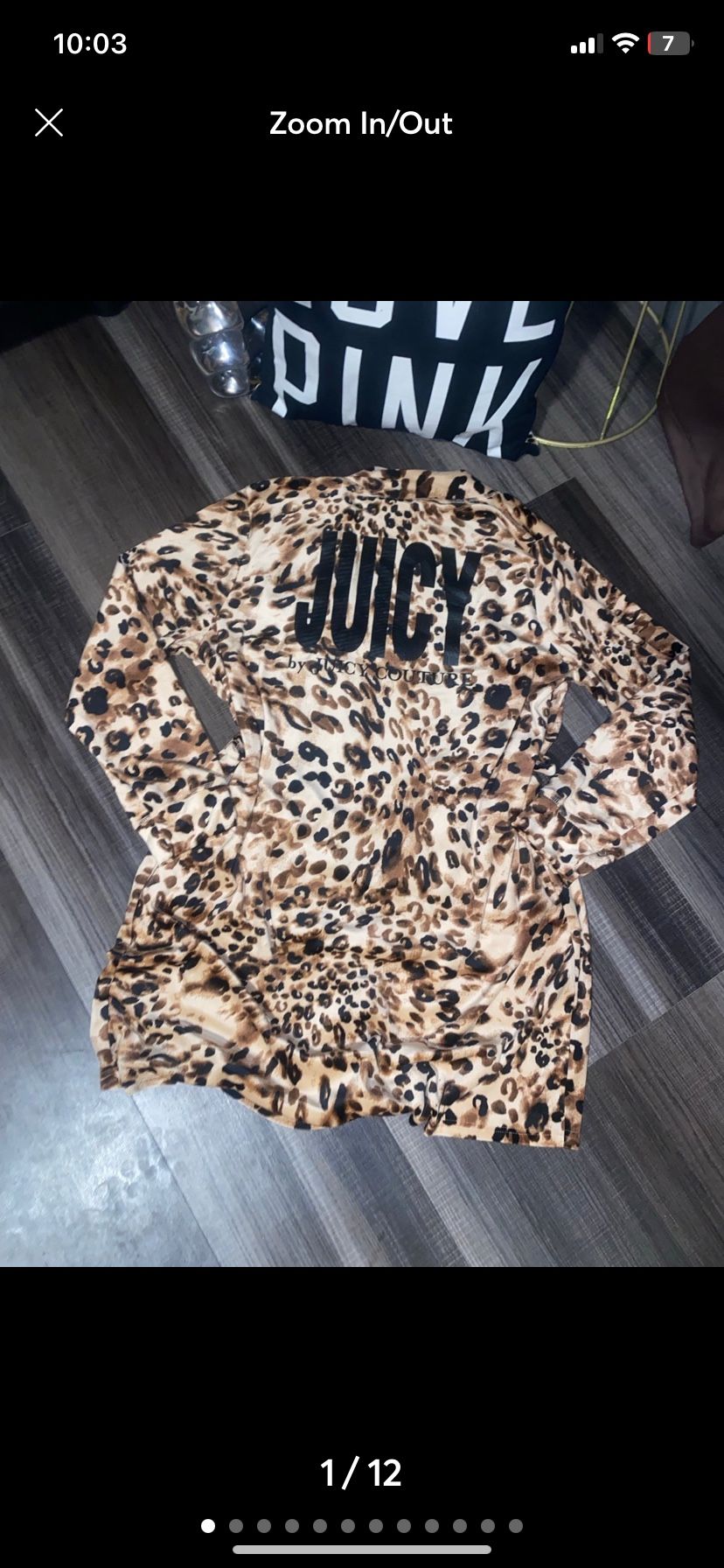 Juicy Couture cheetah print robe