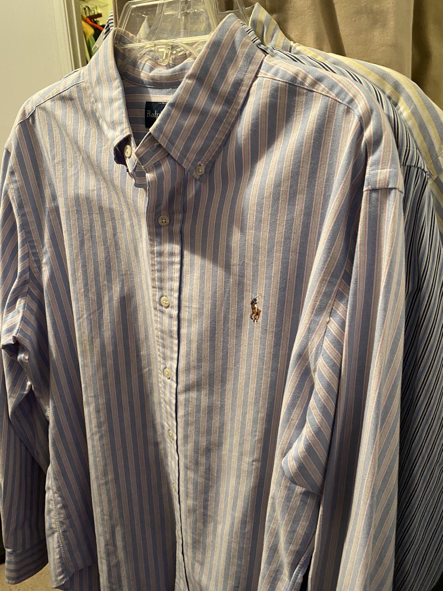 Ralph Lauren Polo Men’s Button Down Dress Shirts (3EA) Sz Large 