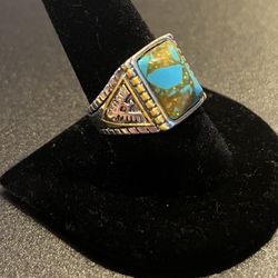 Silver And Turquoise Ring