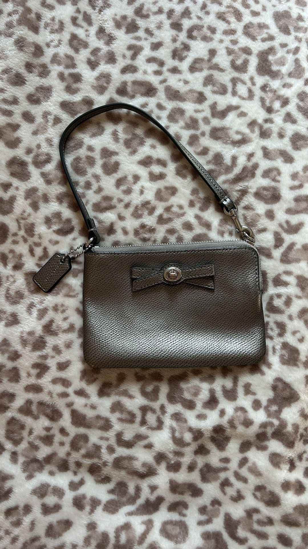 Silver Coach Wristlet 🩶
