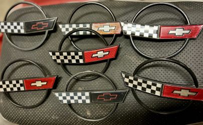 80s Corvette Metal Badges