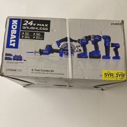 Kobalt 24-volt Max 6-Tool Brushless Power Tool Combo Kit (2-Batteries Included and Charger