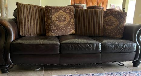 Leather Sofa-Bernhardt brand