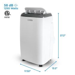 
Commercial Cool
Portable Air Conditioner Cool, Heat, Fan, Dehumidifier (Heat Pump)