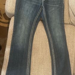 Paisley Sky Jeans Size 8 Bootcut 