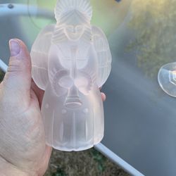 Mikasa Trumpeting Angel Frost Candle Holder  Christmas Holiday