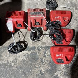 Lot Of Milwaukee Battery Chargers