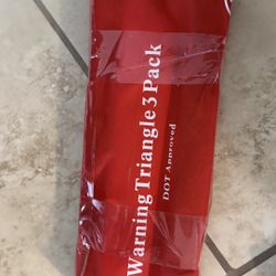 DOT Approved Warning Triangles 3 Pack – Emergency Road Kit