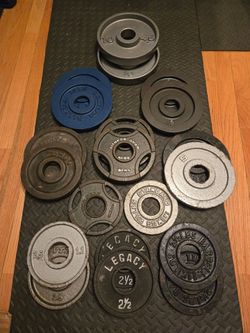 Used 2.5lb, 5lb, and 10lb Olympic Weight Plates
