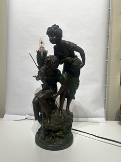 Vintage Art Nouveau Style Figural Lamp
