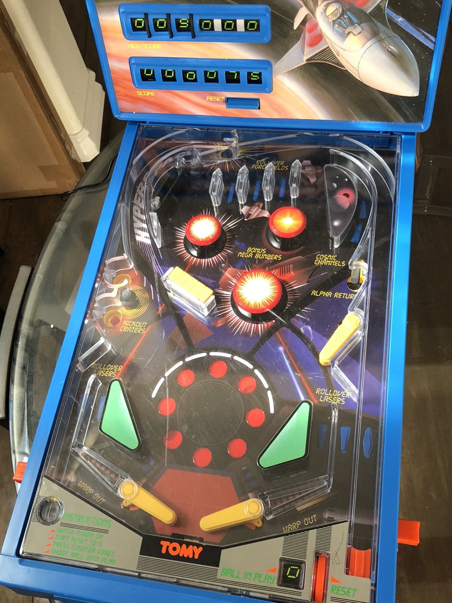 Vintage 1991 Astro Shooter Mini Arcade Pin Ball Machine Toy