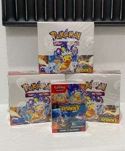 Pokemon Surging Sparks Booster Display Boxes & Booster Bundle Box Lot.