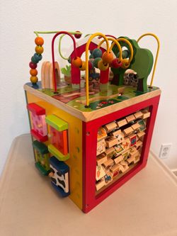 Extra Large Wooden Activity Cube Toddler Baby Toy