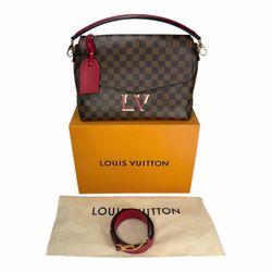 Louis Vuitton Beaubourg MM Damier Ebene Shoulder Bag - Brown / Red - in Box