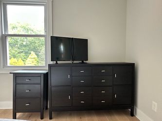 Black Dresser and Nightstand Set