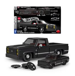 Mattel Brick Shop Hot Wheels Black ’83 Chevy Silverado Building Set Kit