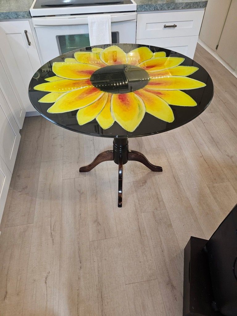 Glass Top Table 