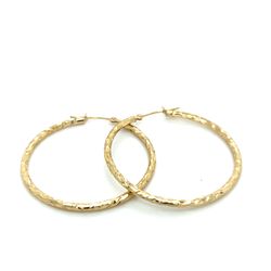 10kt Gold Hollow Hoop Earrings 2x36mm 1.08grams 167247 13