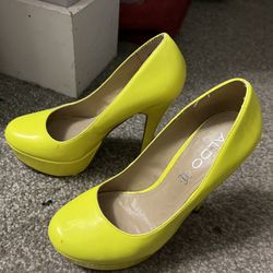 Neon Bright Yellow Heels