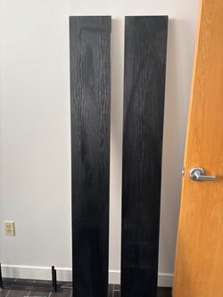 Two 72 in Black Floating Shelves with hardware