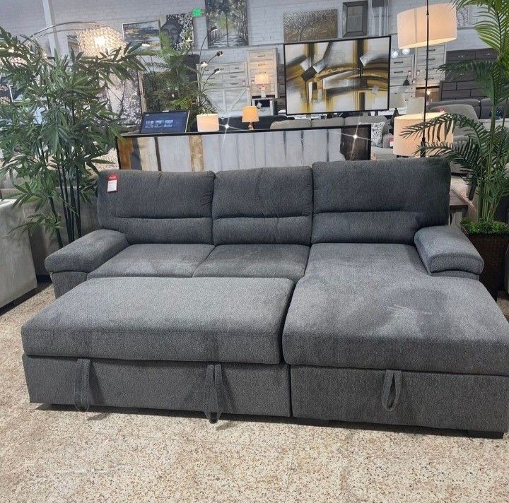 $10 Down Payment Finance 🕵🏼♀️New Nazli 2 Piece Sleeper Sectional Sofa Chaise